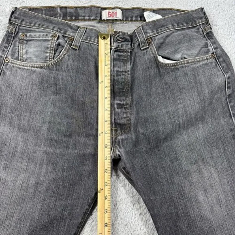 Vintage Levis 501 Jeans Mens 38x30 Black Button Fly Fade Denim Cowboy‎ Y2K XX